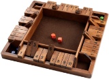 Ropoda 14 Inches 4-Way Shut The Box Dice Board Game (2-4 Players) Vantage Style