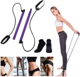 Jufangfin Portable Pilates Resistance Stick Kit with Workout Socks Adjustable $21.19 MSRP