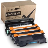 V4ink Compatible Toner Cartridge and Drum Unit Replacement for Brother TN450 TN420 DR420