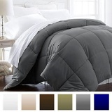 Beckham Hotel Collection Lightweight - Luxury Goose Down Alternative Comforter (King/Cal King,Gray)