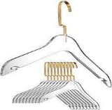 Clear Acrylic Clothes Hangers - 10 Pack Stylish and Heavy Duty Closet Organizer