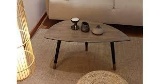 Rasoo Coffee Table, Triangle Shape End Tables for Living Room, Simple Wood Table