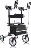 Upright Walker, Stand Up Rollator Walker Tall Rolling Mobility Walking Aid with 10? Front Wheels