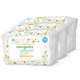 Babyganics Baby Wipes, Unscented, 1800 Count (18 Packs of 100 Wipes)