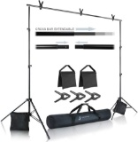 Julius Studio Photo Video Studio 10 ft. Wide Cross Bar 7.3 ft. Tall Backdrop Stand, Background