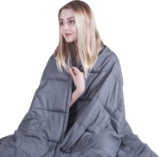 COMHO Weighted Blanket Cotton Heavy Blanket 20 lbs,60''x80'',Queen Size, Grey - $45.99 MSRP