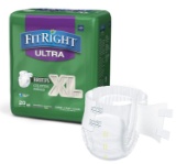 FitRight Ultra Adult Diapers, Disposable Incontinence Briefs with Tabs, Heavy Absorbency, X-Large