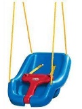 Child Swing Seat Blue and Red with Ropes