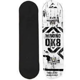 OK8 White Skateboard Top Stained BLACK Skateboards