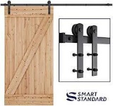 SMARTSTANDARD Heavy Duty Sturdy Sliding Barn Door Hardware Kit