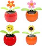 Solar Dancing Flowers in Colorful Pots