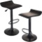 Superjare Set of 2 Bar Stools, Swivel Barstool Chairs with Back