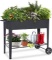 Foyuee Raised Planter Box Garden Bed On Wheels