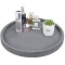MyGift 16-inch Dark Gray Round Concrete Bathroom Vanity Tray