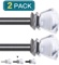 Turquoize Window Treatment Single Curtain Rods Set with Acrylic Diamond Finials Adjustable Crystal