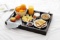 Rakyto Wood Serving Tray, 22-Inch Natural Wood Large Serving Tray with Rustic Metal Handles