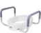 Carex 3.5 Inch Raised Toilet Seat with Arms - For Round Toilets - Elevated Toilet Riser