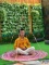 New Copper Nubian 3 Feet Meditation Pyramid (Portable) with Shree Vishnu Conch and Raw Crystal