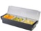 Shangpeixuan Condiment Caddy with Lid Dispenser Tray Bar Fruit Caddy 3 Tray Plastic Garnish Station