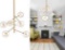 Modern Sputnik Chandelier 6 Lights Mid Century Brass Vintage Pendant Lighting Fixture