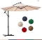 Patio Umbrella Offset 10' Hanging Umbrella Outdoor Market Umbrella