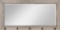 DesignOvation Pub Mirror with 5 Metal Hooks, Rustic Gray - $81.90 MSRP