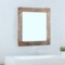 MBQQ Wall Mirrors Flat Wooden Frame Rustic Hanging Wall Mounted Bathroom Mirror, Make Up Mirror