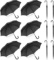 Pack of 12 Stick Umbrellas Large Canopy Auto Open J Hook Handle in Bulk (Matte Black) - $79.99 MSRP