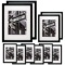 THE Display Guys 10 Piece Matte Black Solid Pine Wood Photo Frame Set