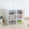 Ironland Shoe Storage Boxes Clear Plastic Stackable Shoe Organizer 6 Pack (White)