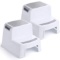 Acko 2 Pack Dual Step Stool for Kids, Toddler Step Stool in Bathroom, Kitchen,Bathroom Stool