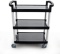 New Star Foodservice 54552 Heavy Duty Utility Cart Bus Cart 3 Tier Cart,42-1/2x19-1/2x38-1/2 Black
