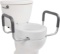 Vive Toilet Seat Riser with Handles - Raised Toilet Seat with Padded Arms for Handicapped