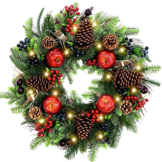 Wanna-Cul 24 Inch Christmas Wreath for Front Door - $39.99 MSRP