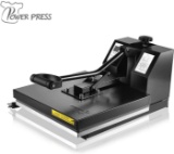 PowerPress Industrial-Quality Digital Sublimation Heat Press Machine for T Shirt, 15x15 Inch, Black