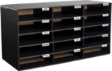 AdirOffice File Organizer Classroom-Office-Home - Corrugated Cardboard (15 Slots, Black) $36.95 MSRP