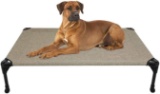 Veehoo Elevated Dog Bed, Portable Raised Pet Cot, Waterproof & Breathable Mat