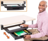 Stand Steady Clamp On Keyboard Tray with Drawer