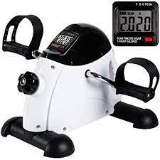 DECELI Under Desk Bike Pedal Exerciser - Portable Mini Exercise Bike for Arm/Leg Exercise, White
