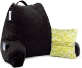 Vekkia Premium Soft Reading and Bed Rest Pillow with Memory Foam, 18 Inch Black - $53.99 MSRP