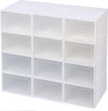 Ironland Shoe Storage Stackable Shoe Box Shoe Organizer for Sneaker (12 White) - $55.99 MSRP