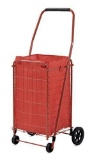 Folding Shopping Cart 66 Lbs Red