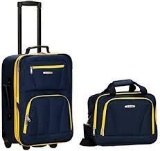 Rockland Printed 2 PC LUGGAGE SET NAVY - $79.99 MSRP