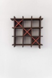 Comfify Rustic Tic-Tac-Toe Toilet Paper Holder for Bathroom ? Playful Storage Shelves