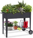 Foyuee Raised Planter Box Garden Bed On Wheels