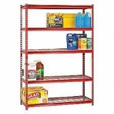 Sandusky Freestanding Boltless Shelving with Steel Wire Decking, 5 Shelves