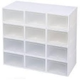 IRONLAND Shoe Storage Stackable Shoe Box Shoe Organizer for Sneaker (12 White)