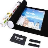 LAVIEVERT Jigsaw Puzzle Roll Mat Puzzle Storage Saver Black Felt Mat