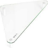 VIVO Glass Ergonomic Tabletop Riser | Triangle Desktop Universal Corner Stand
