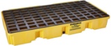 Eagle 1632D Yellow 2 Drum Modular Platform with Drain,Yellow/Black